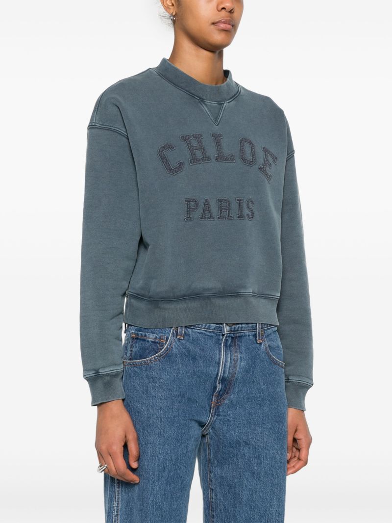 Blue Logo-appliquÃ_x0083_Â© Sweatshirt