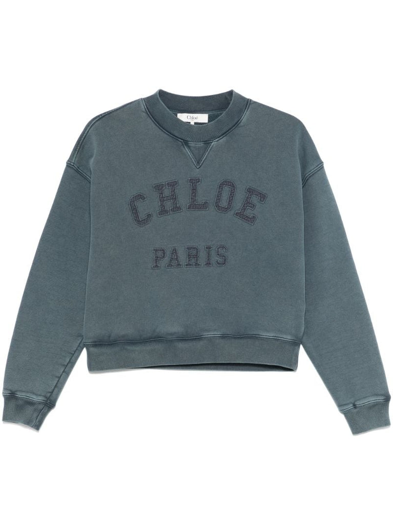 Blue Logo-appliquÃ_x0083_Â© Sweatshirt
