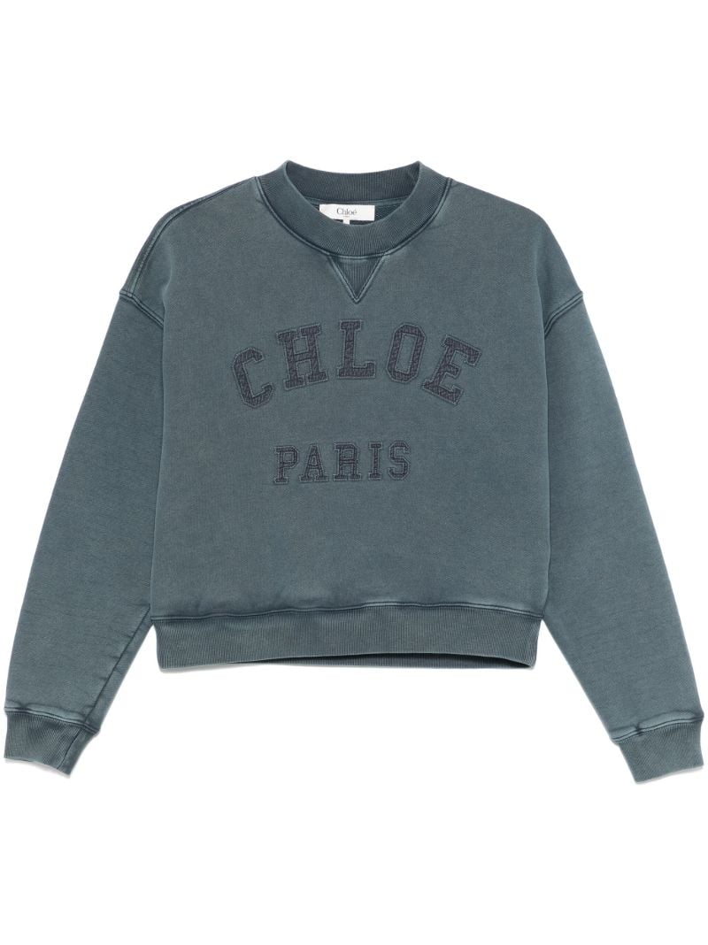 Blue Logo-appliquÃ_x0083_Â© Sweatshirt
