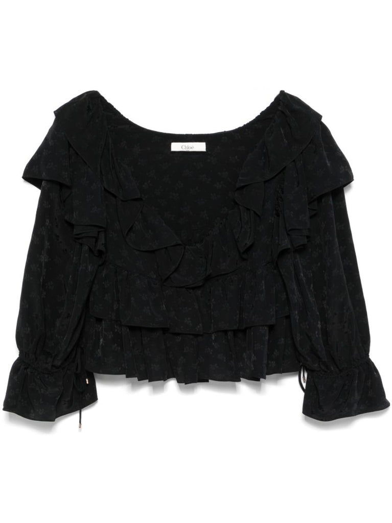 Floral Cropped Blouse
