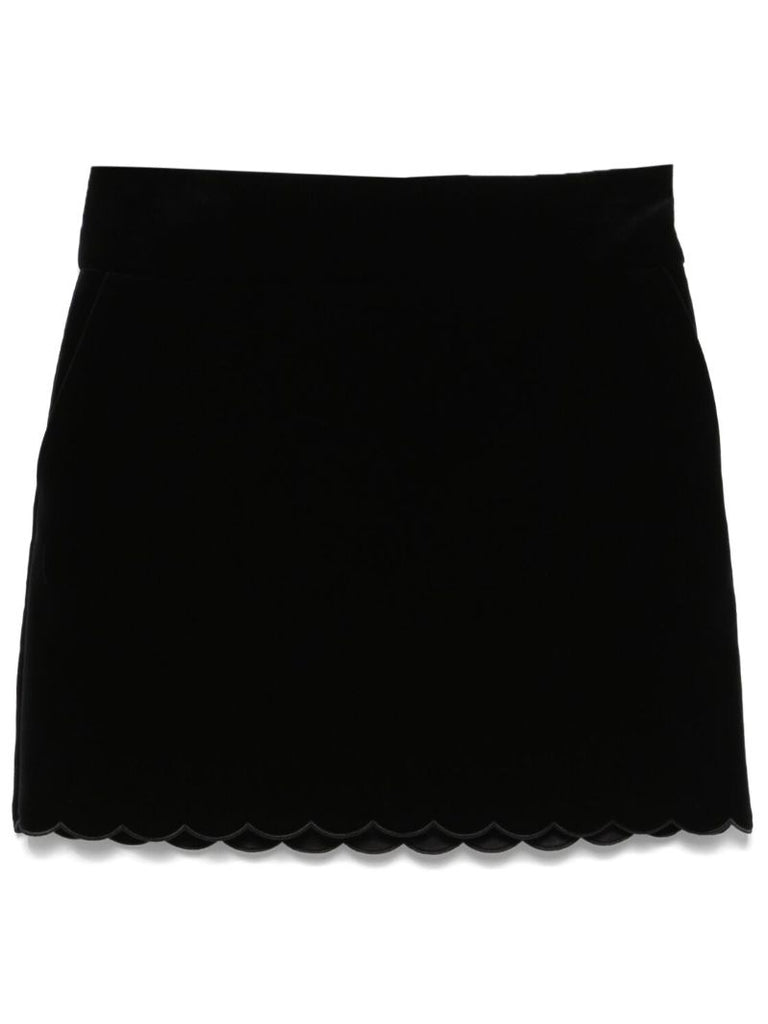Scalloped Mini Skirt