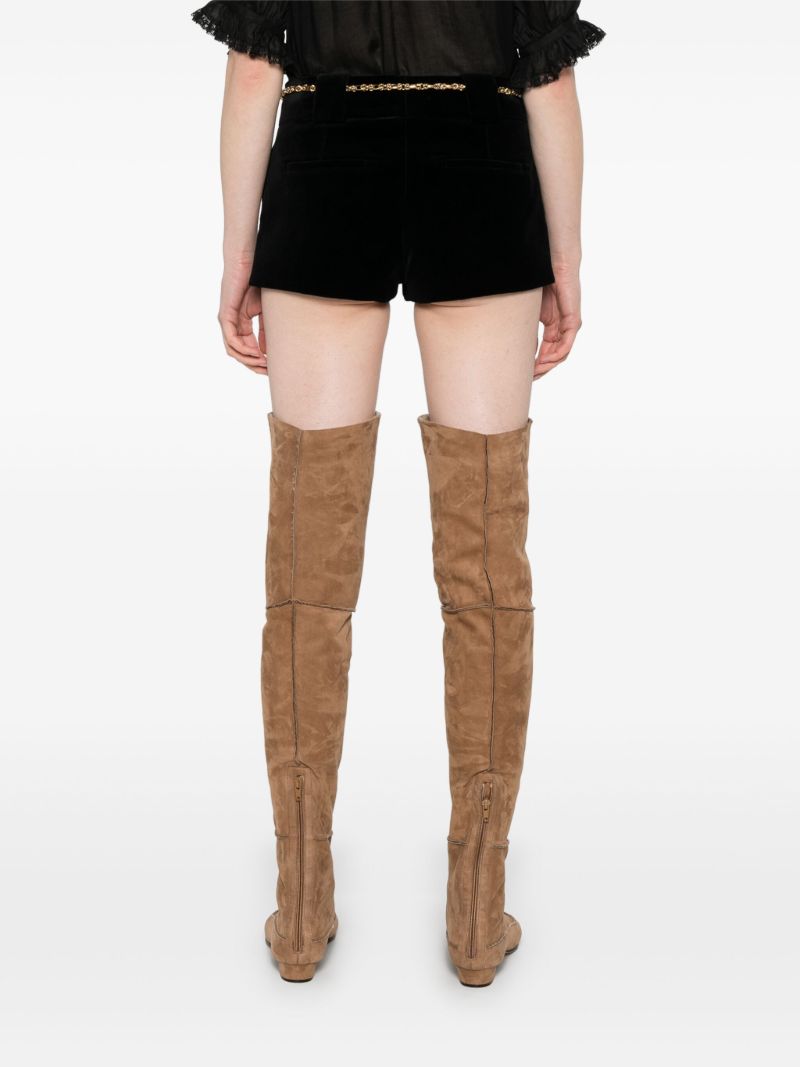 Black Velvet Shorts