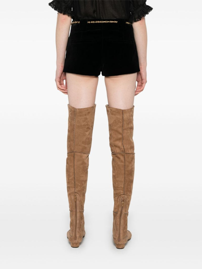 Black Velvet Shorts