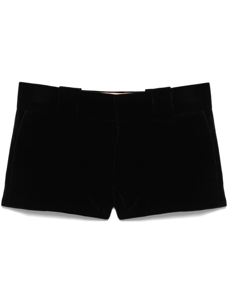 Black Velvet Shorts