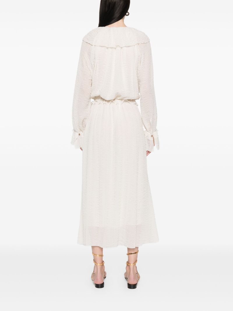 Ruffled Lurex Midi Dress