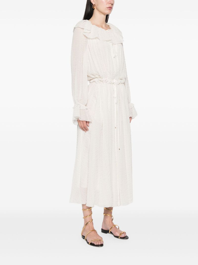 Ruffled Lurex Midi Dress