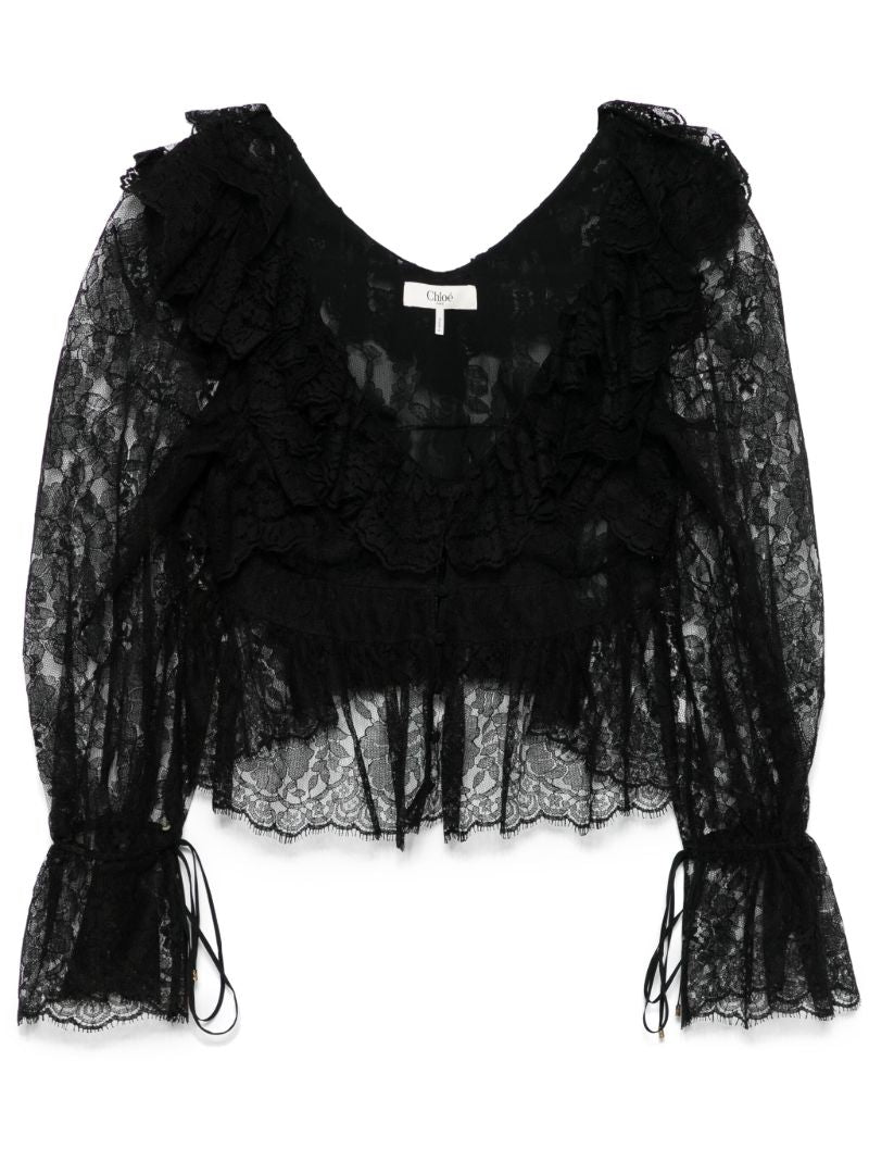 Lace Cropped Blouse