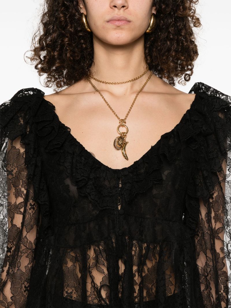 Lace Cropped Blouse