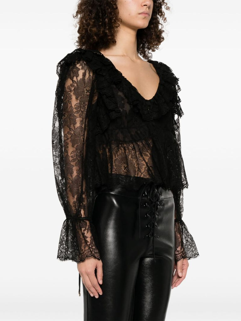 Lace Cropped Blouse