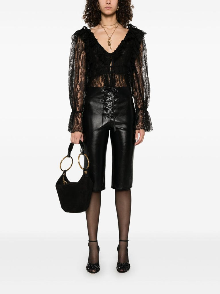 Leather Cropped Trousers