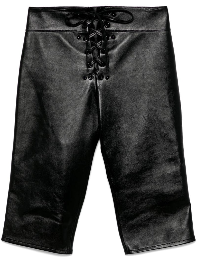 Leather Cropped Trousers