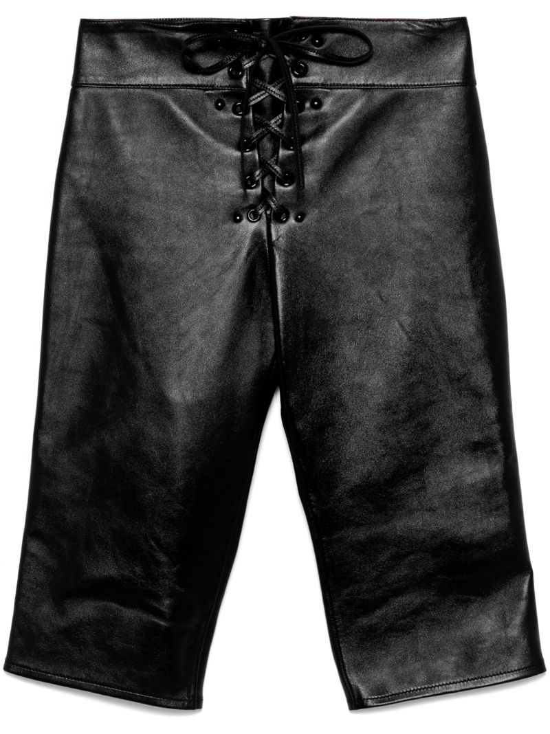 Leather Cropped Trousers