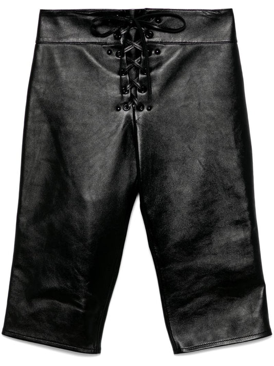 Leather Cropped Trousers