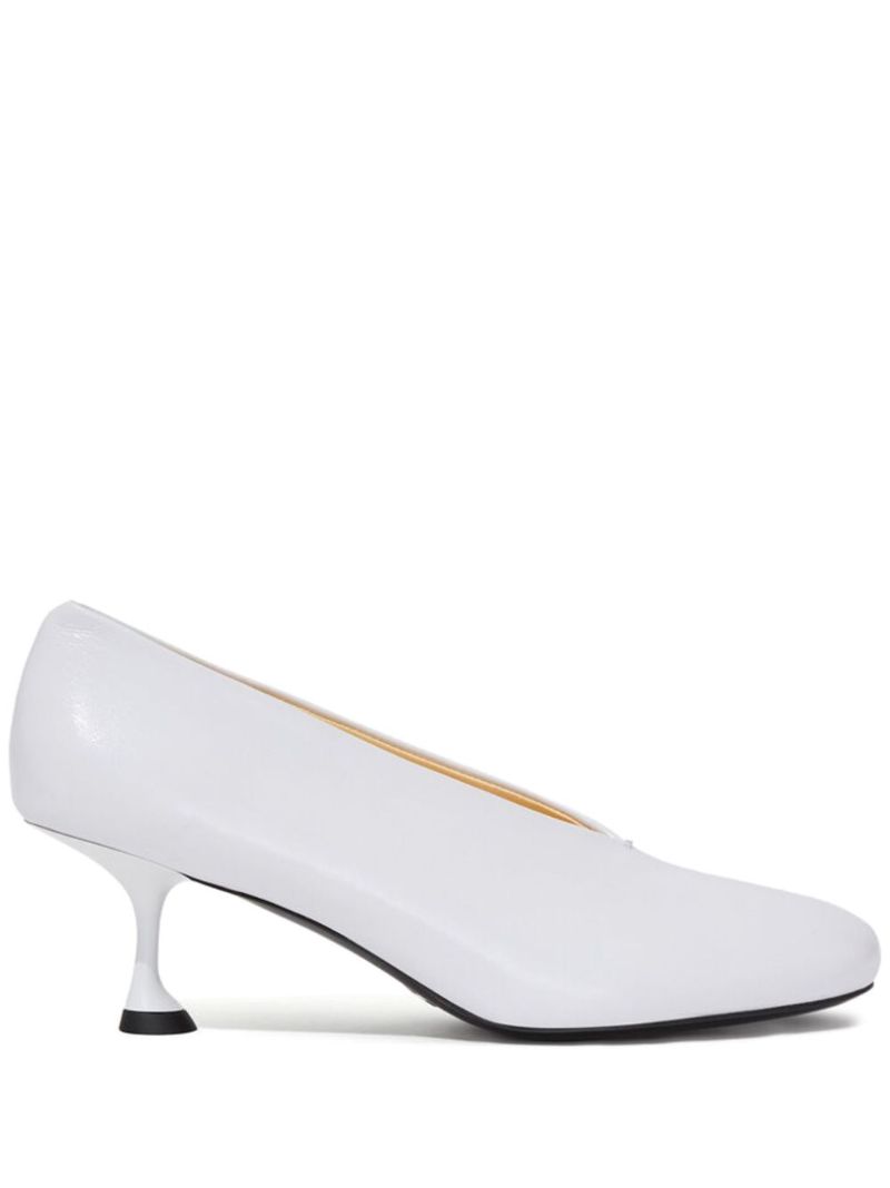 White 60mm Tee Pumps