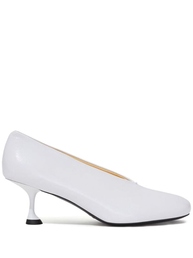 White 60mm Tee Pumps