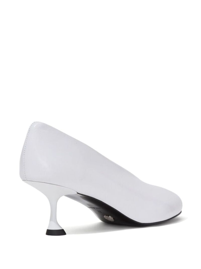 White 60mm Tee Pumps