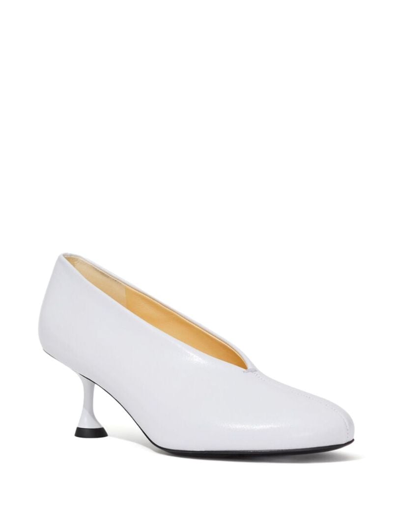 White 60mm Tee Pumps
