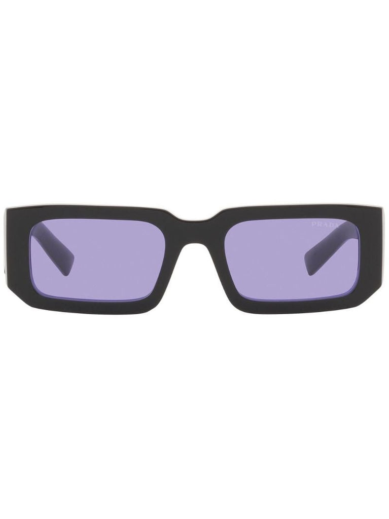 Black Symbole Rectangle-frame Sunglasses