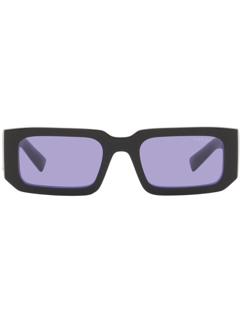 Black Symbole Rectangle-frame Sunglasses