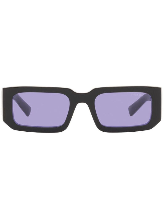 Black Symbole Rectangle-frame Sunglasses