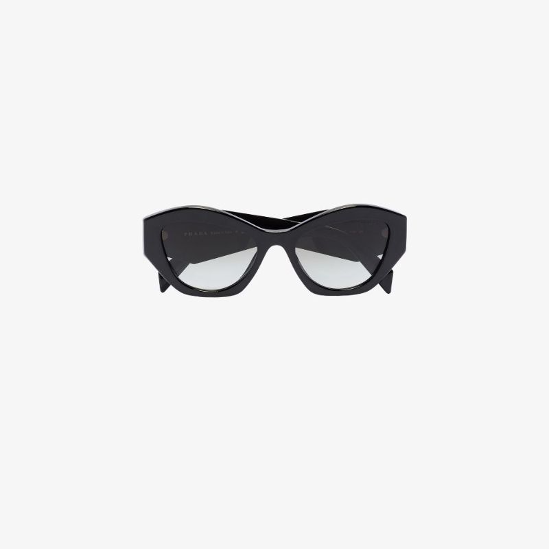 Black Geometric Cat Eye Sunglasses