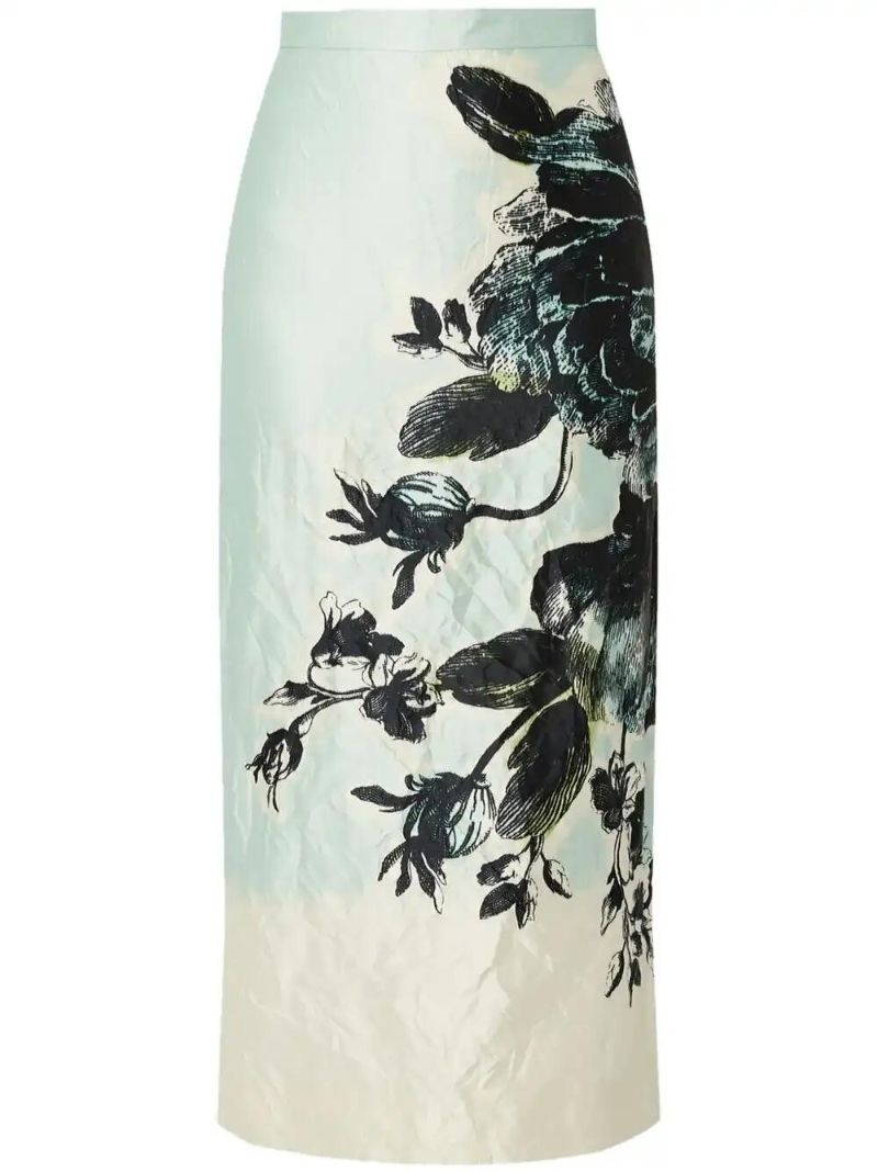 White Pencil Midi Skirt
