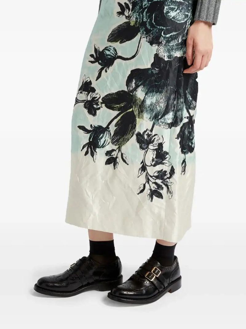 White Pencil Midi Skirt