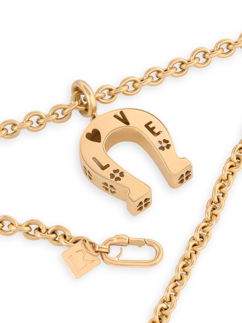 18k Yellow Gold Horseshoe Necklace