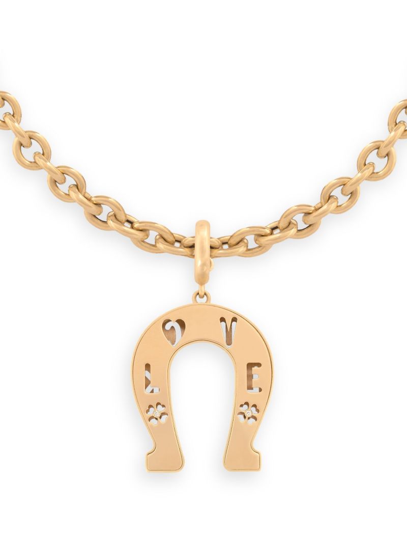 18k Yellow Gold Horseshoe Necklace