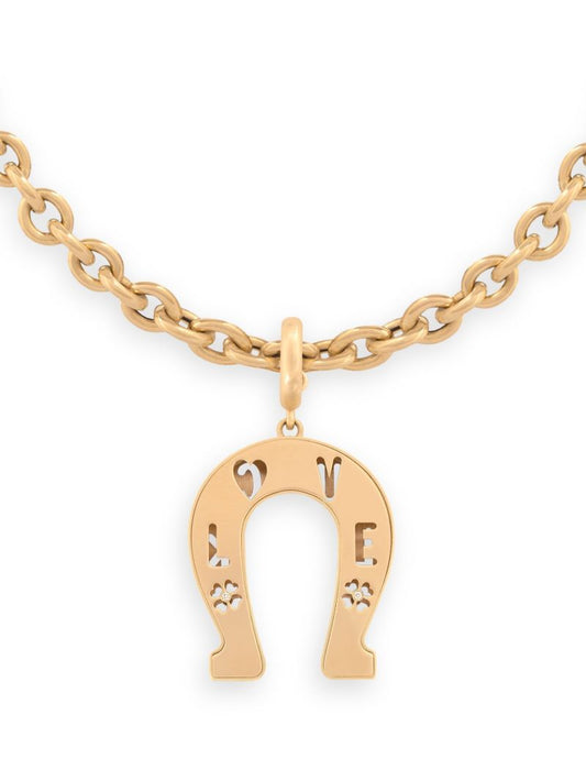 18k Yellow Gold Horseshoe Necklace
