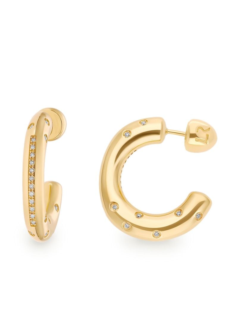 14k Yellow Gold Peggy Diamond Earrings