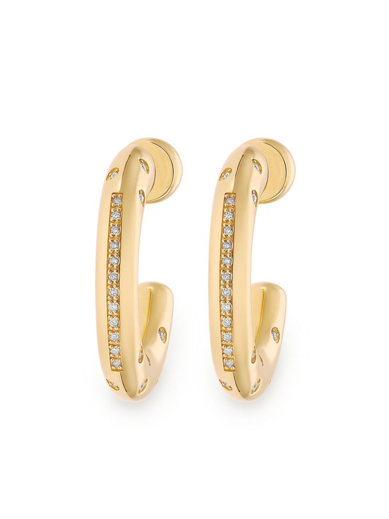 14k Yellow Gold Peggy Diamond Earrings