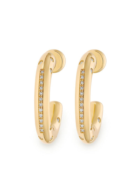 14k Yellow Gold Peggy Diamond Earrings