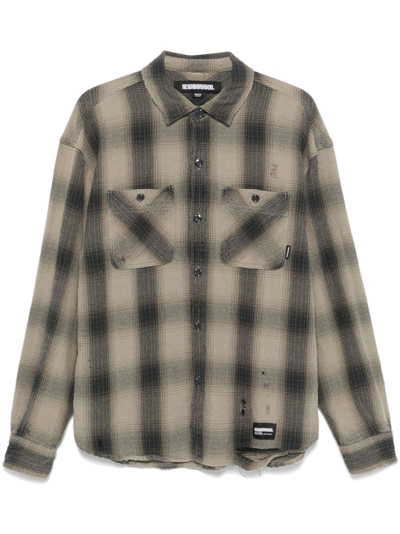 Grey Plaid-check Shirt