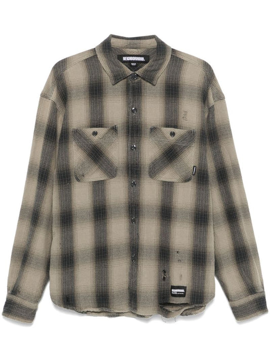 Grey Plaid-check Shirt