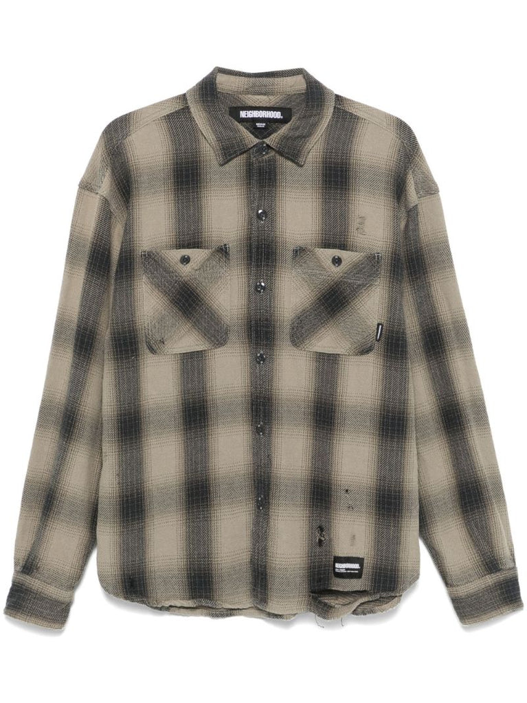 Grey Plaid-check Shirt