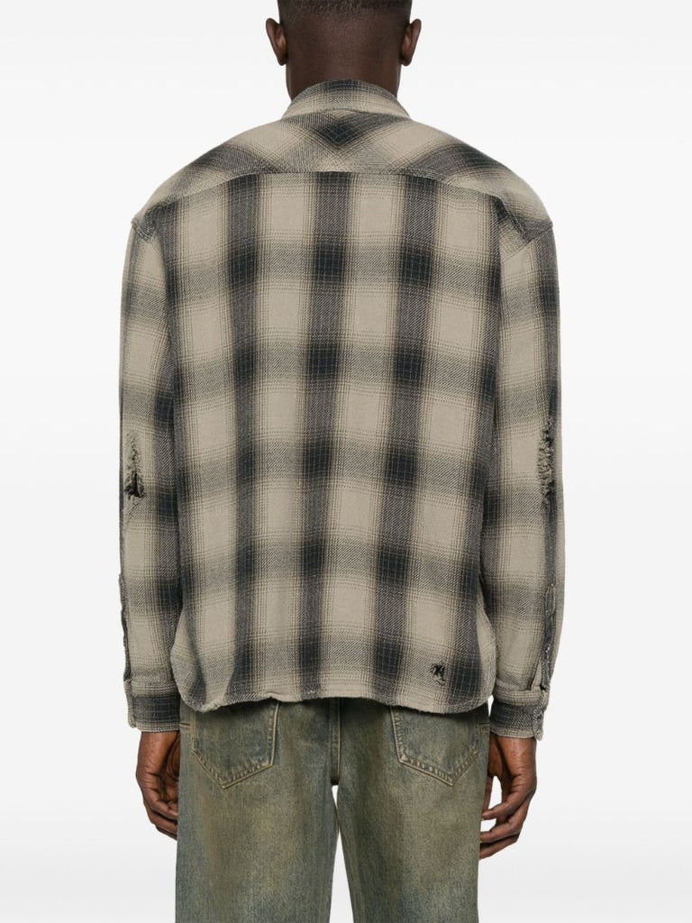 Grey Plaid-check Shirt