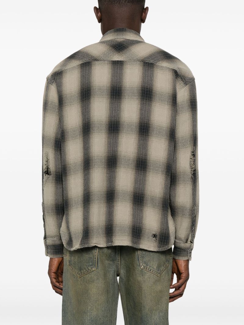 Grey Plaid-check Shirt