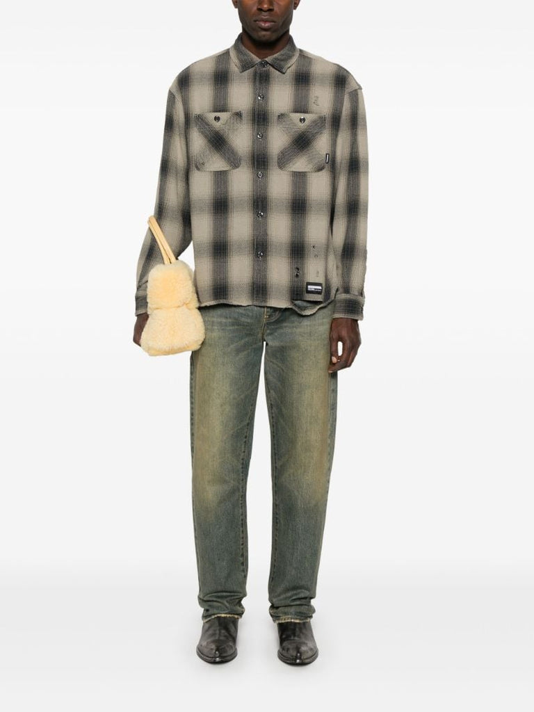 Grey Plaid-check Shirt