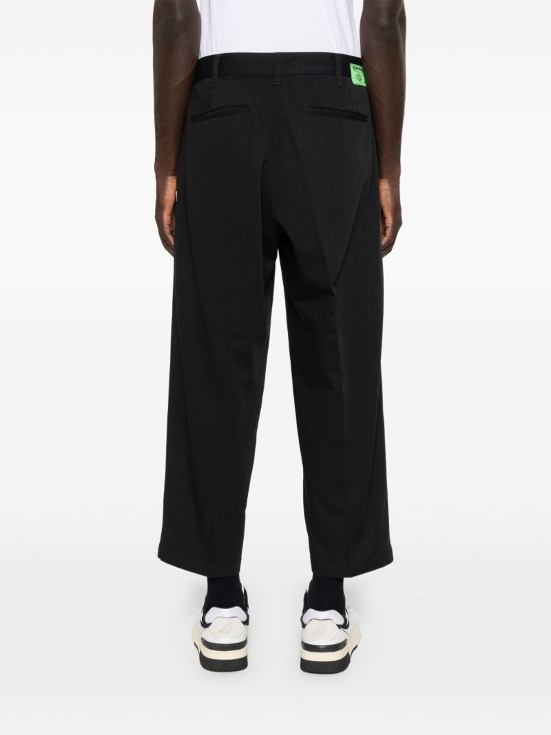 Pressed Crease Cropped Trousers