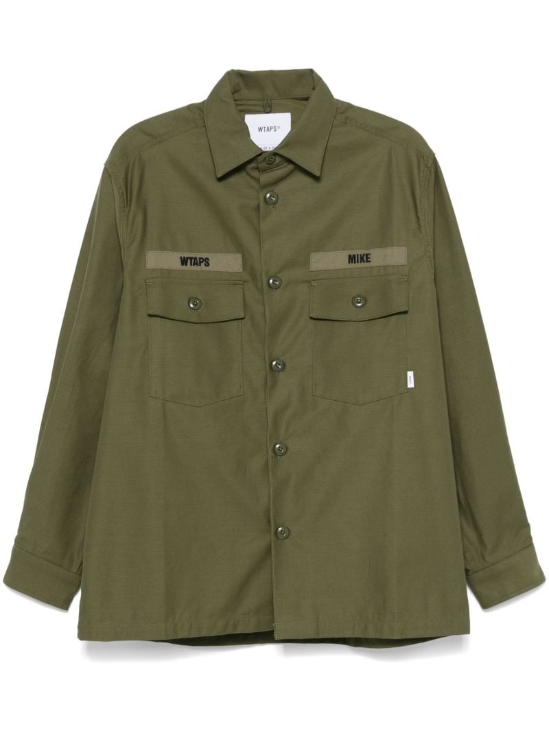 Green Logo-embroidered Shirt