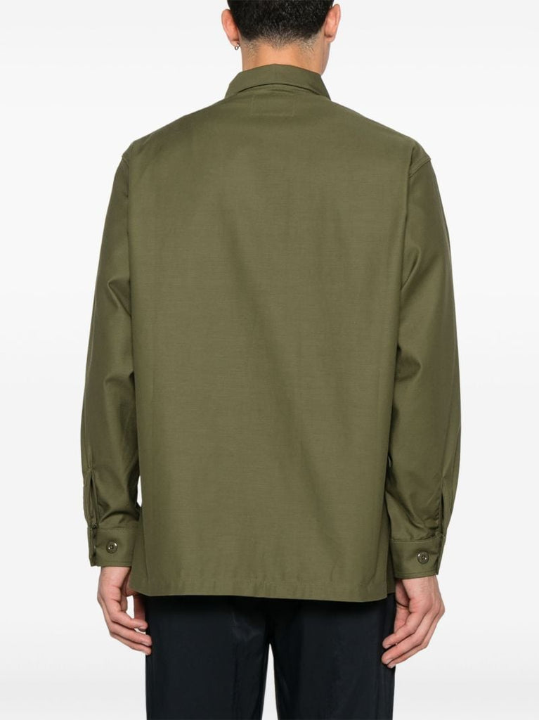 Green Logo-embroidered Shirt