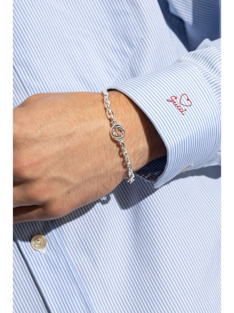 Sterling Silver Interlocking G Bracelet