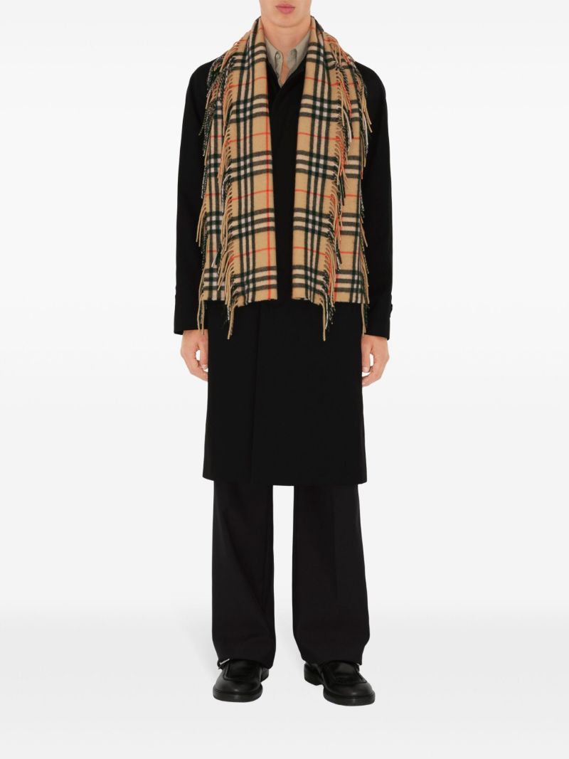 Check Cashmere Scarf