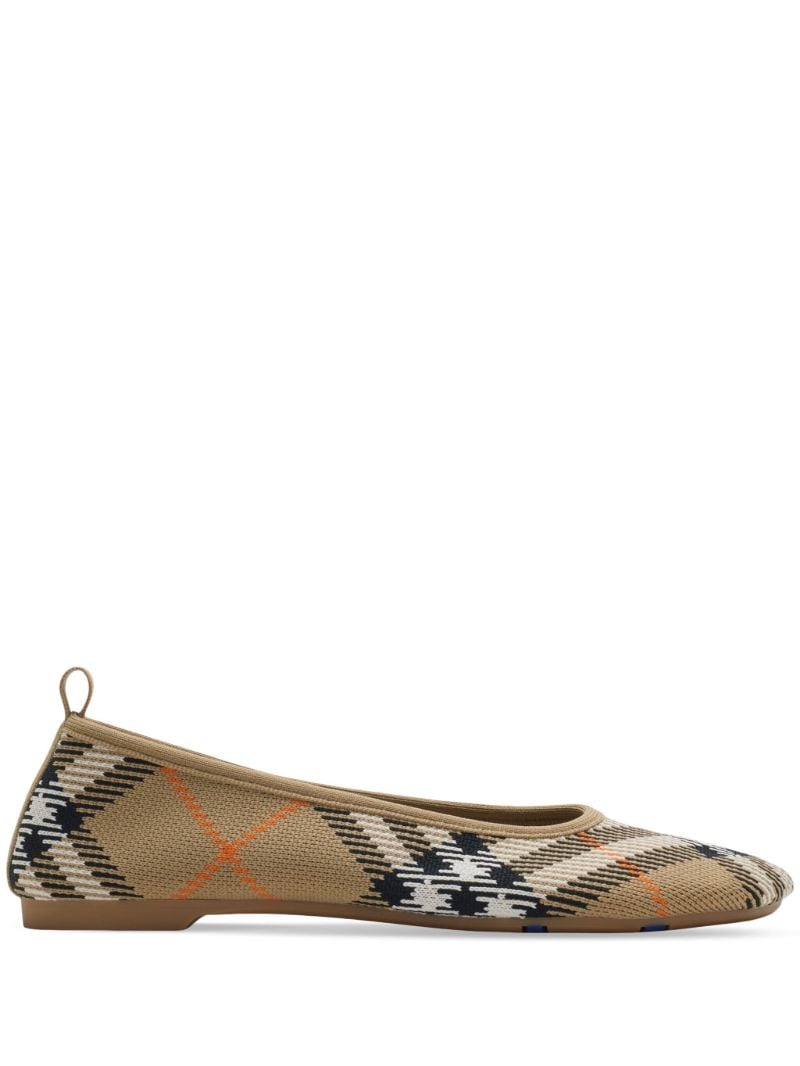Check Knit Ballet Shoes