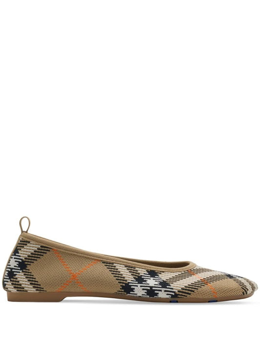 Check Knit Ballet Shoes