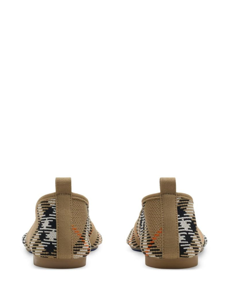 Check Knit Ballet Shoes