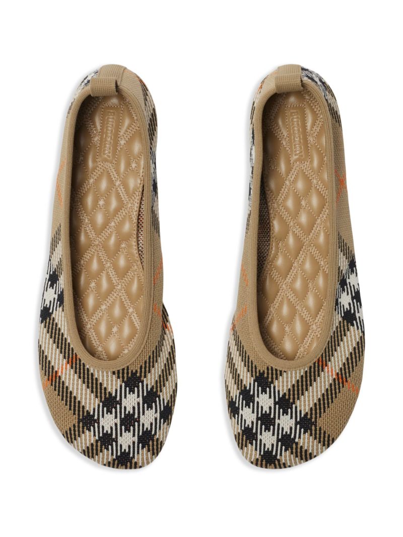 Check Knit Ballet Shoes