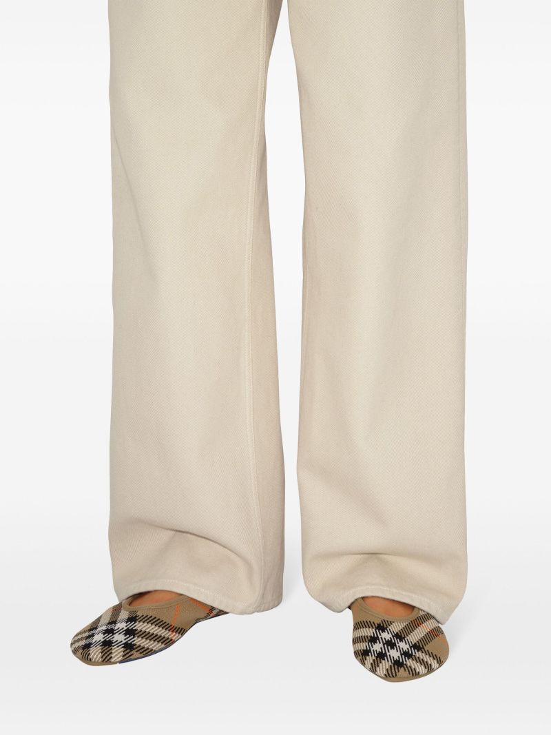 Check Knit Ballet Shoes