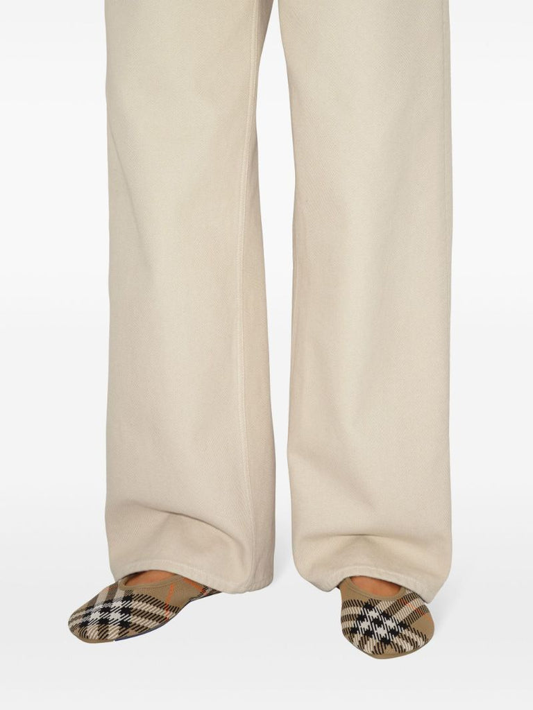 Check Knit Ballet Shoes